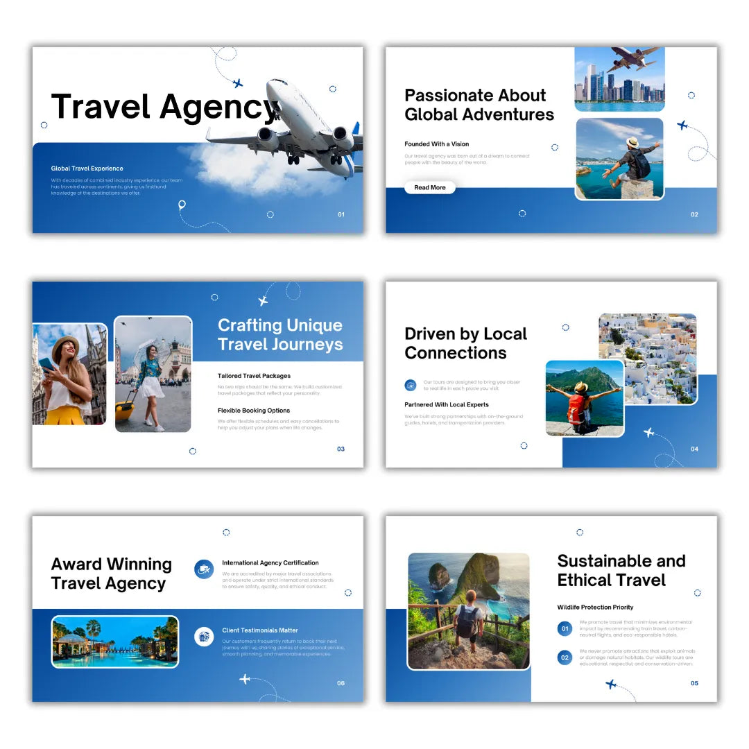 5 Premium Travel Presentation Decks (Fully Editable | Canva & PPT)