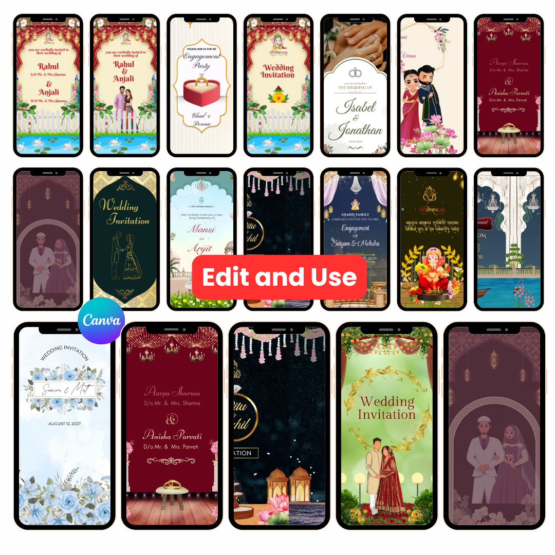 🎉 1000+ Premium Wedding Invitation Templates (Editable in All Software)