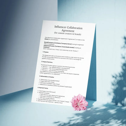 Influencer Collaboration Agreement (for Content Creators & Brands)