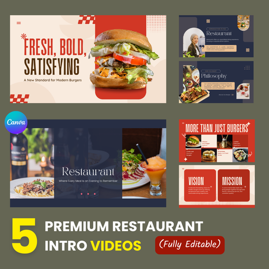 🍽️ 5 Premium Restaurant Intro Videos
