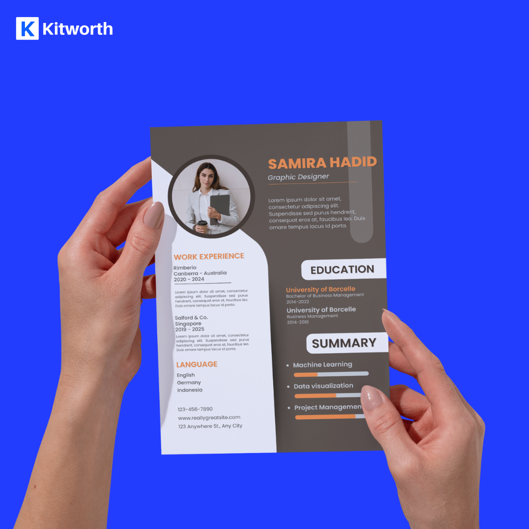 Professional Resume Template: Editable in Canva, Word File & Google Docs | Instant Download