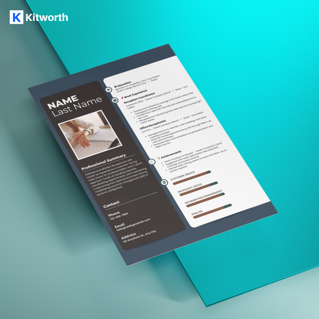 Professional Resume Template: Editable in Canva, Word File & Google Docs | Instant Download