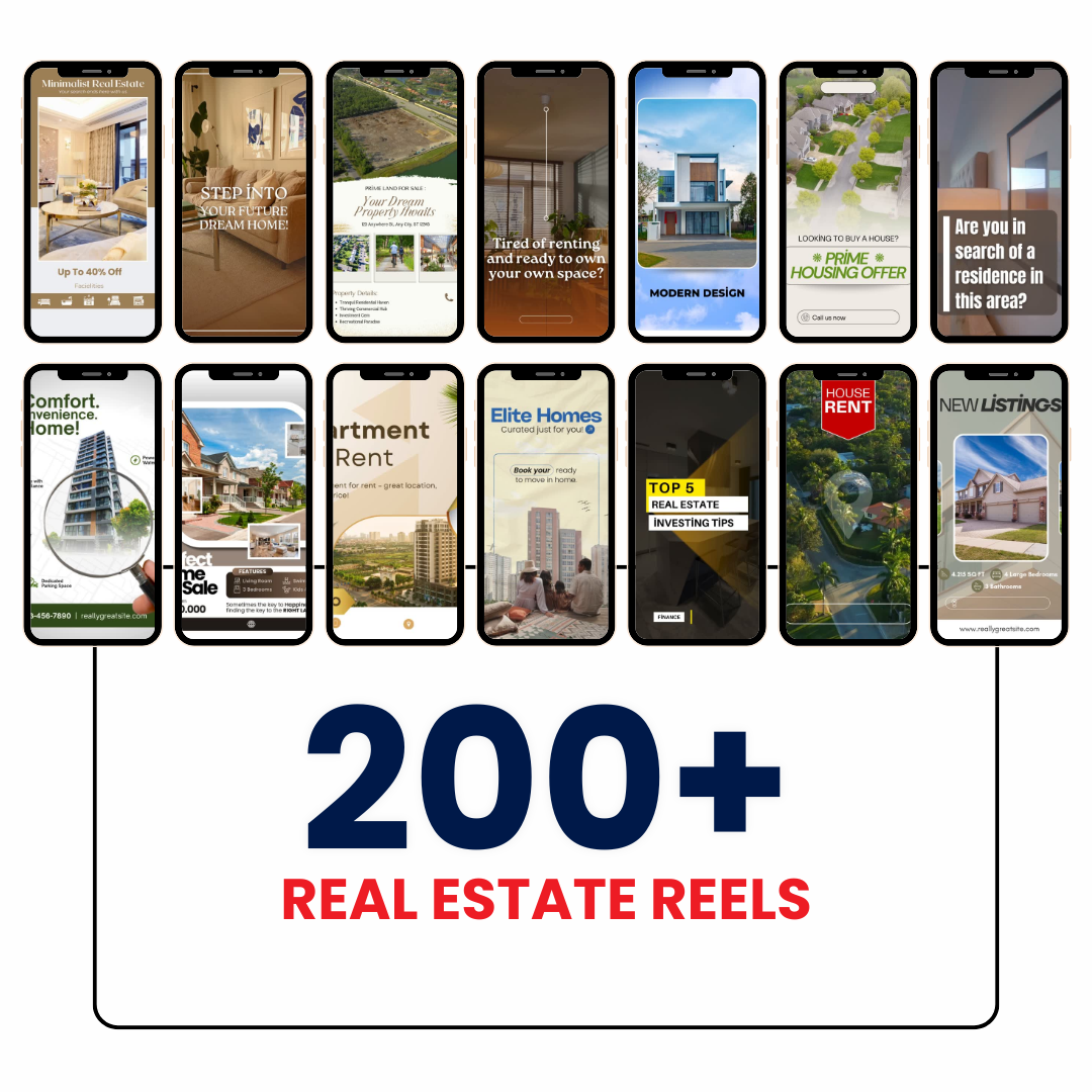 🎥 200+ Real Estate Instagram Reels (Canva Editable)