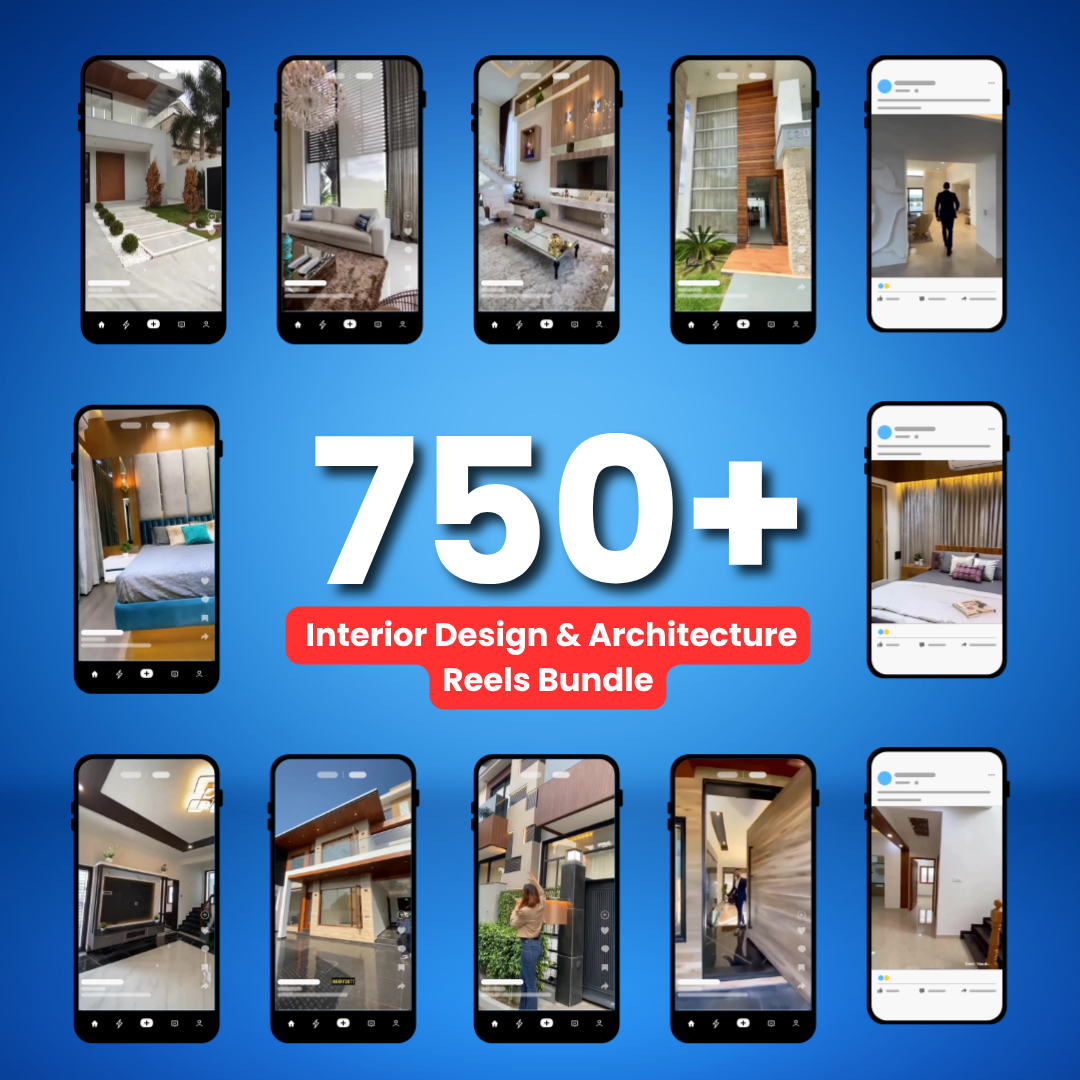 🏡 750+ Interior Design & Architecture Reels Bundle (Ready-to-Post)
