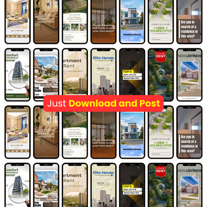 🎥 200+ Real Estate Instagram Reels (Canva Editable)