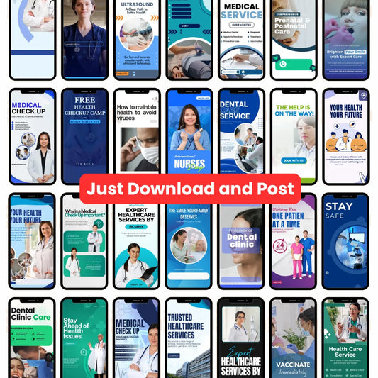 250+ Health & Clinic Reels (Canva Editable)