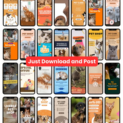 🐾 200+ Pet Reels Pack (Canva Editable)