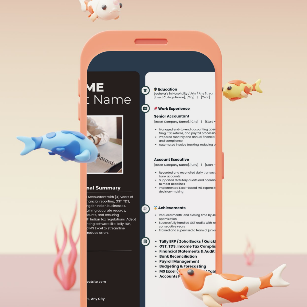 Professional Resume Template: Editable in Canva, Word File & Google Docs | Instant Download