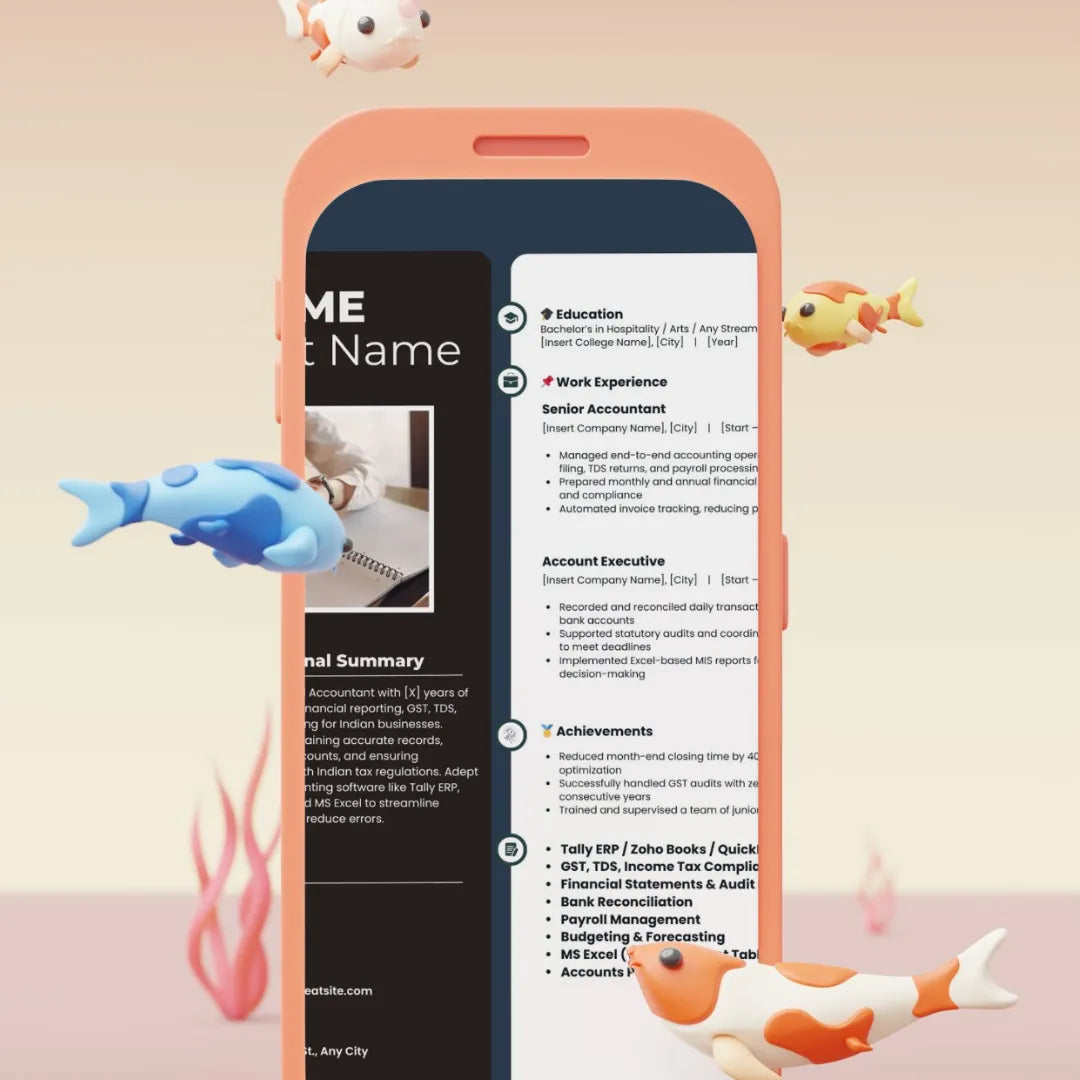 Professional Resume Template: Editable in Canva, Word File & Google Docs | Instant Download