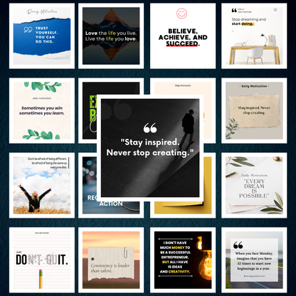 🔥 200+ Motivational Quote Posts (Ready-to-Use | Canva Editable)