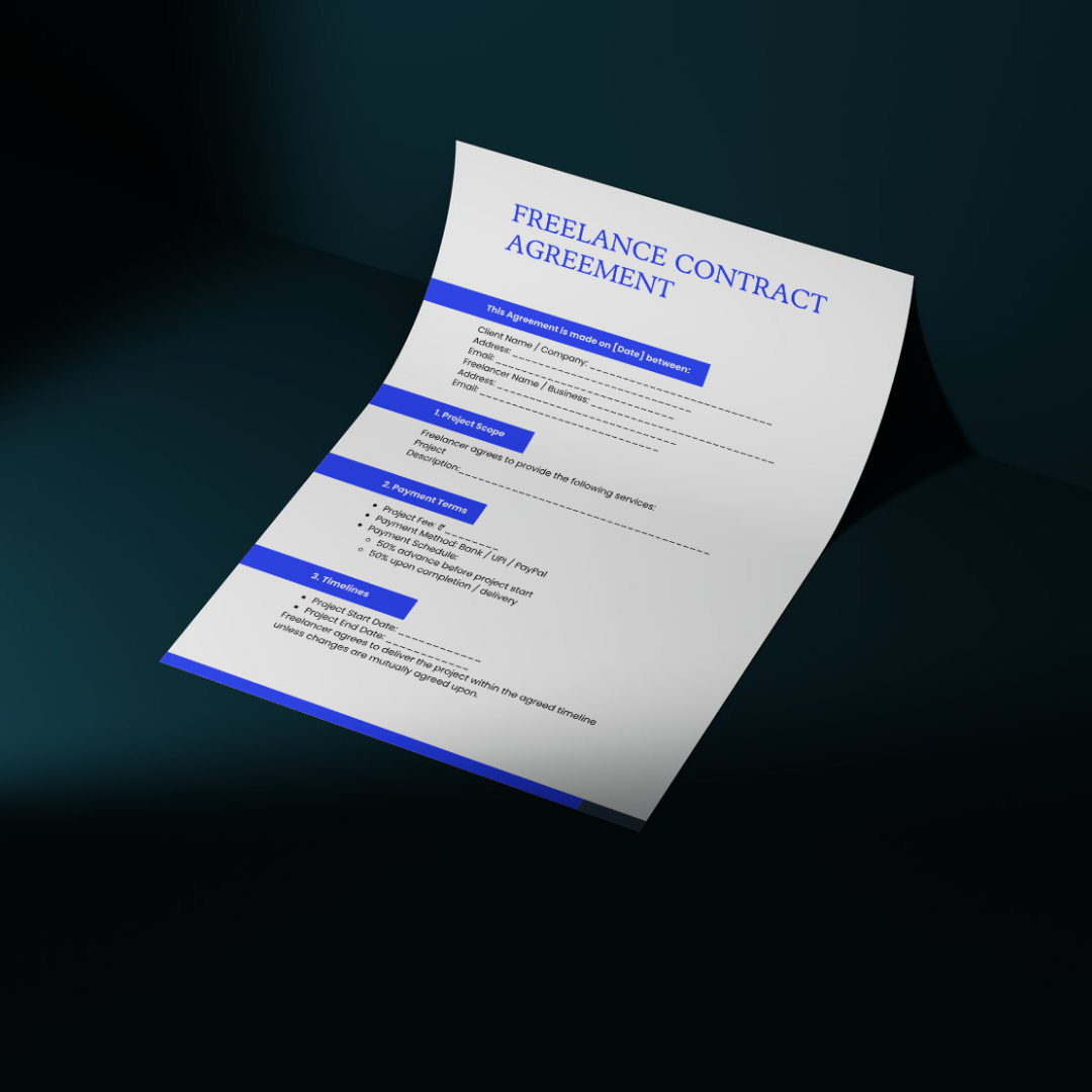 Freelance / Agency Project Agreement / Contract Template 📝
