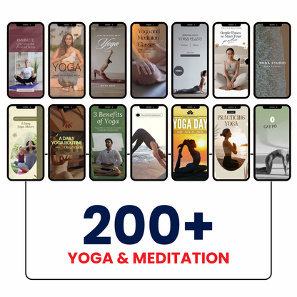 🧘♂️ 200+ Yoga & Meditation Reels (Canva Editable)