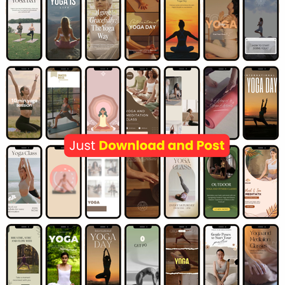🧘♂️ 200+ Yoga & Meditation Reels (Canva Editable)