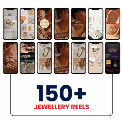 💎 150+ Jewellery Reels (Canva Editable)
