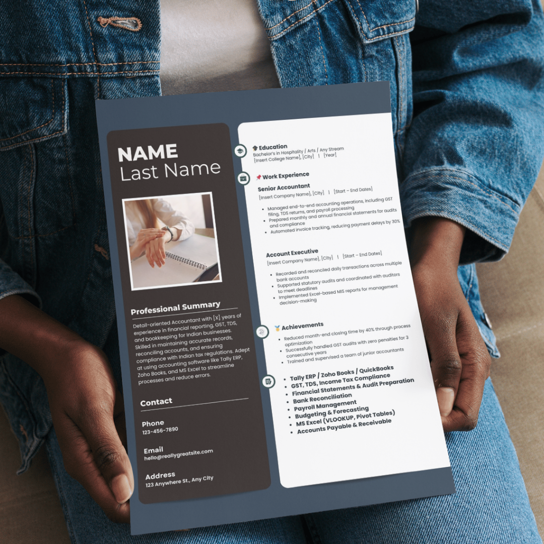 Professional Resume Template: Editable in Canva, Word File & Google Docs | Instant Download