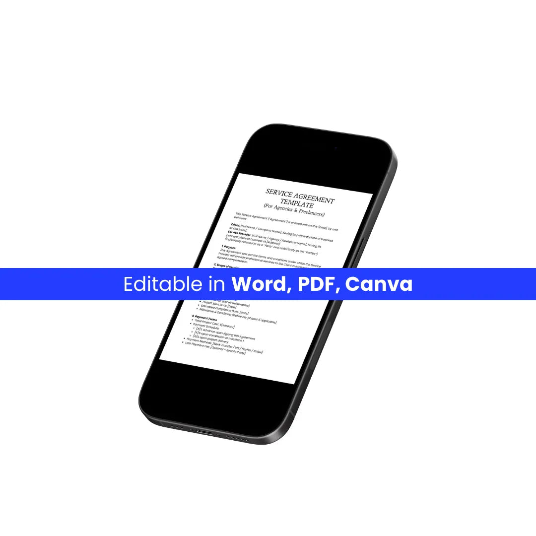 Service Agreement Template (For Agencies & Freelancers) 📝
