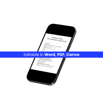 Freelancer NDA Template (Editable Word, PDF & Canva)