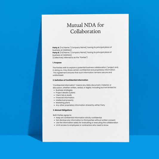 Mutual NDA for Collaboration ✅