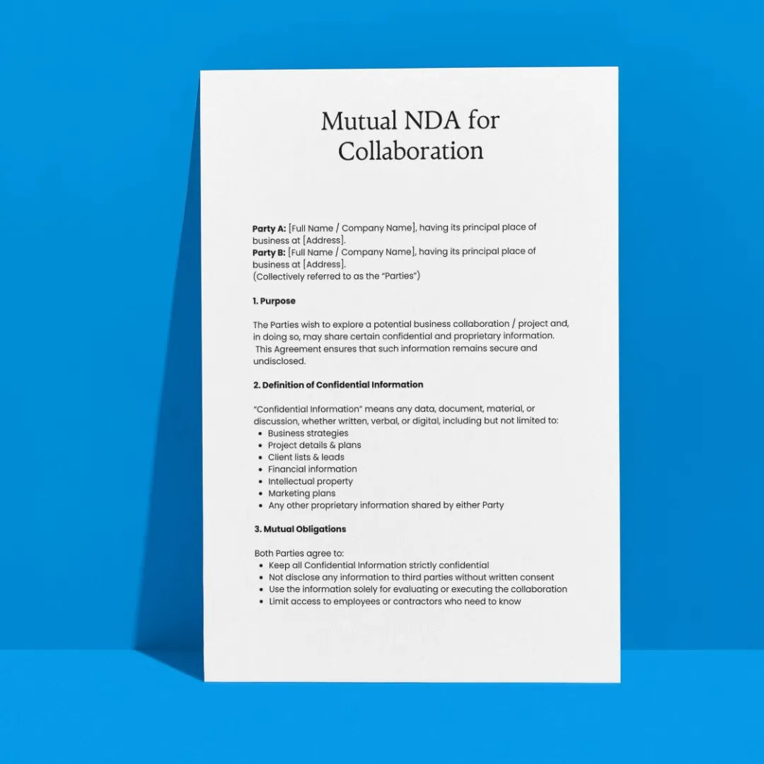 Mutual NDA for Collaboration ✅