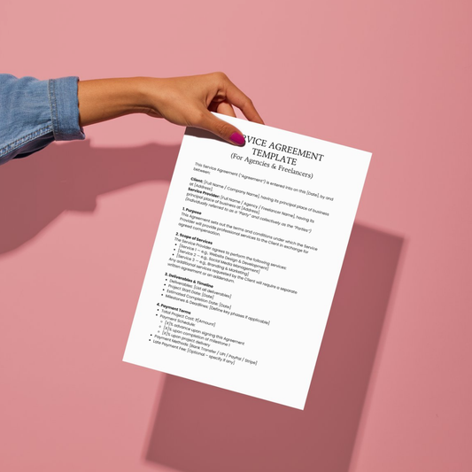 Service Agreement Template (For Agencies & Freelancers) 📝