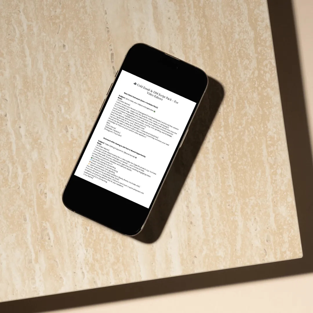 Cold Email & DM Script Pack | Canva, Word & PDF Templates