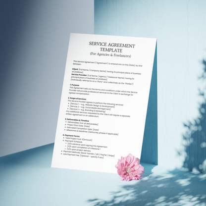 Service Agreement Template (For Agencies & Freelancers) 📝