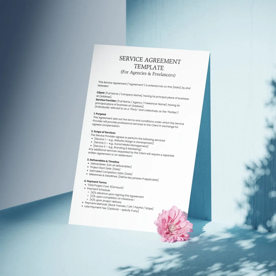 Service Agreement Template (For Agencies & Freelancers) 📝
