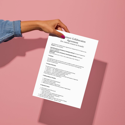 Influencer Collaboration Agreement (for Content Creators & Brands)