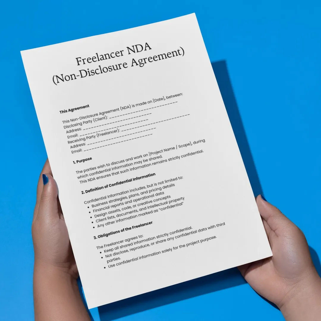 Freelancer NDA Template (Editable Word, PDF & Canva)
