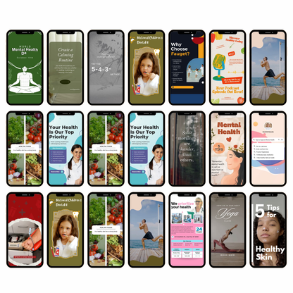 🎥 200+ Mental Health Reels Bundle (Editable Canva Videos)