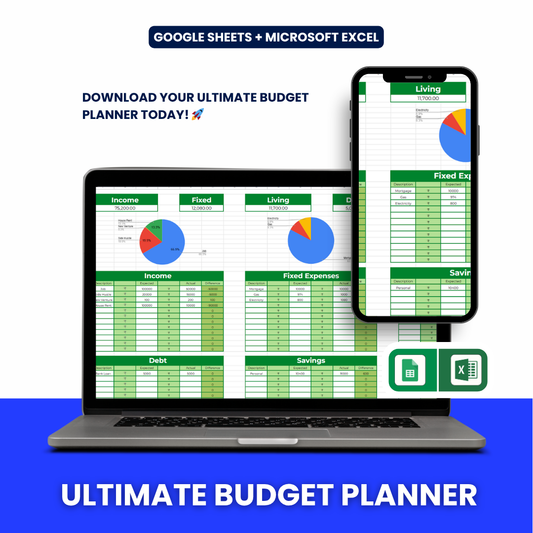 💰 Ultimate Budget Planner (Google Sheets + Excel)
