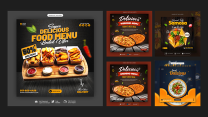 👨‍🍳 Food & Restaurant Bundle 🍔 (500+ Editable Canva Templates + Bonuses)
